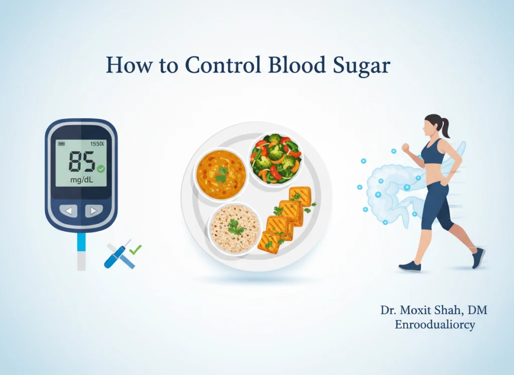 How to control blood sugar through healthy eating, physical activity and diabetes management