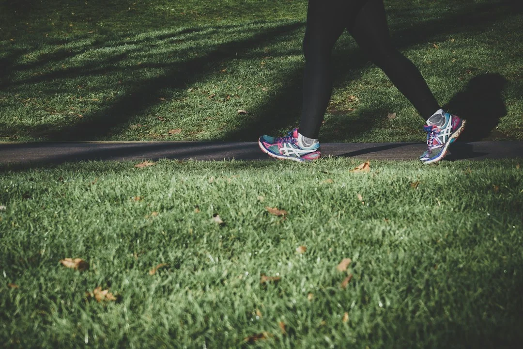 Diabetes management with healthy lifestyle, walking and nutritious food