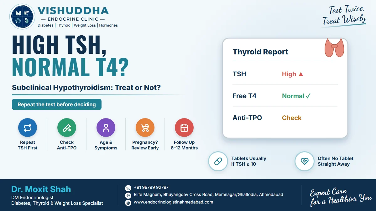 Subclinical Hypothyroidism: high TSH with normal T4 - Dr. Moxit Shah, Vishuddha Endocrine Clinic