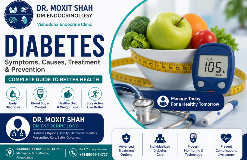 Expert Diabetes Treatment by Dr. Moxit Shah, Endocrinologist in Ahmedabad